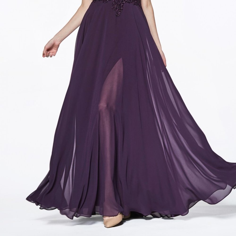 Sweetheart Neck Off Shoulder Evening Dress CD7258 - Picture 2 of 4